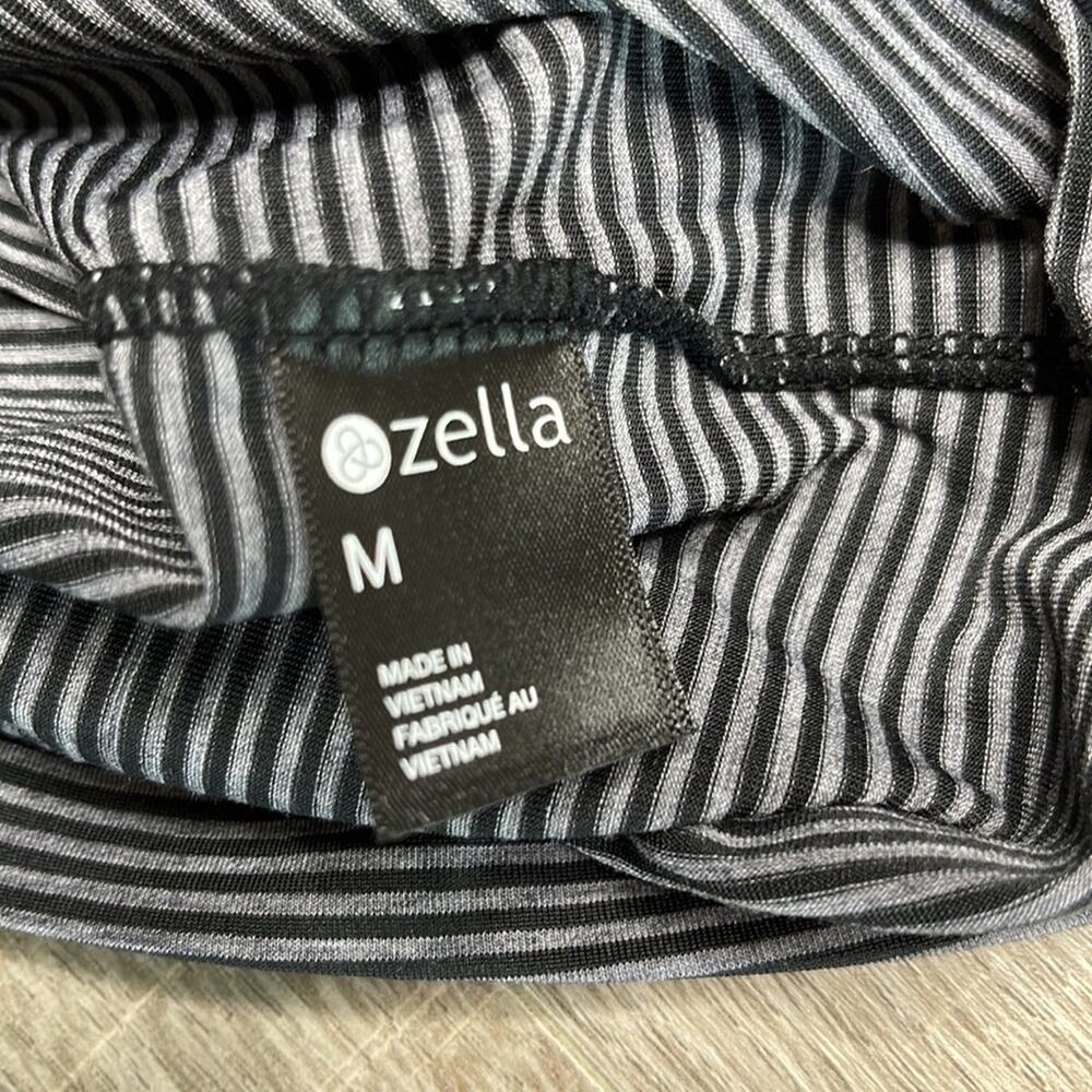 ZELLA Work For It Black Gray Striped Tank Top Women’s Size Medium - Picture 7 of 11
